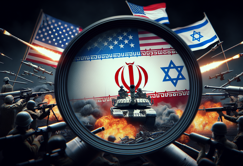 alt_text: Gambar menunjukkan tren mengenai ketegangan Iran, Israel-AS di media, memicu ketakutan perang.