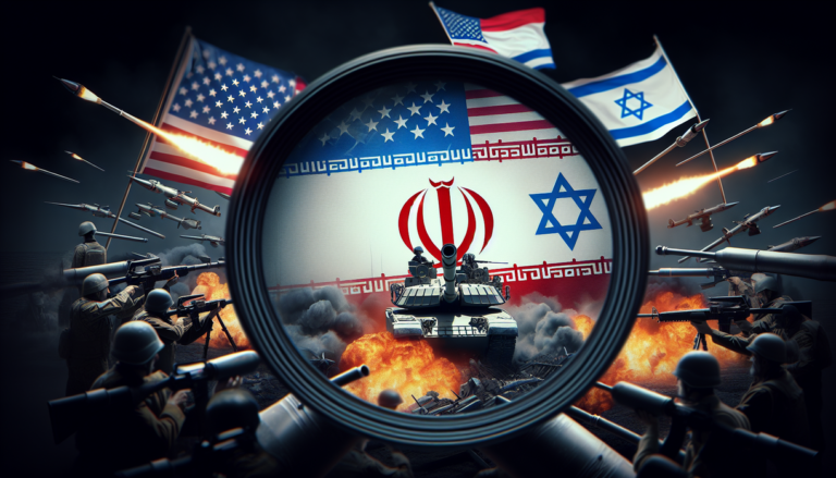 alt_text: Gambar menunjukkan tren mengenai ketegangan Iran, Israel-AS di media, memicu ketakutan perang.