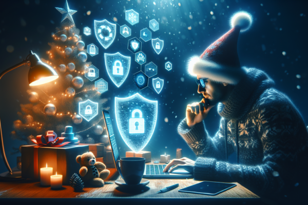 "alt_text": "Ilustrasi Tekno Lebaran: Amankan THR dari ancaman penipuan digital selama musim liburan."