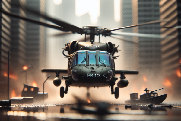 alt_text: Helikopter PK‑CFX terakhir terlihat sebelum tragedi, menandai momen mendebarkan dan menyedihkan.