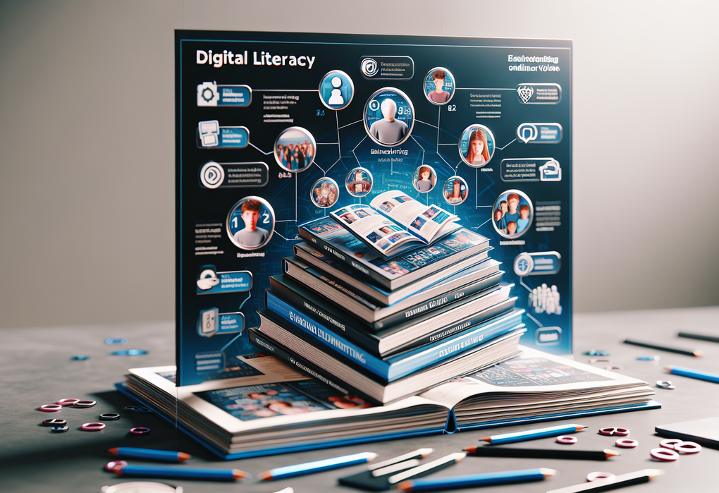 alt_text: Poster edukasi tentang literasi digital, dampak sharenting, dan kekerasan daring.