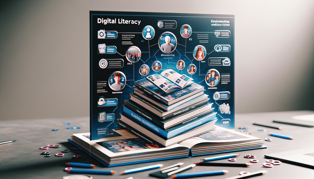 alt_text: Poster edukasi tentang literasi digital, dampak sharenting, dan kekerasan daring.