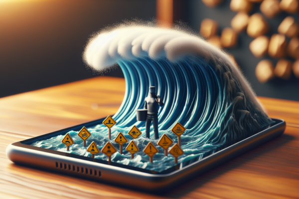 alt_text: "Tsunami konten negatif, Komdigi hadir sebagai penyaring dan penjaga ekosistem digital sehat."