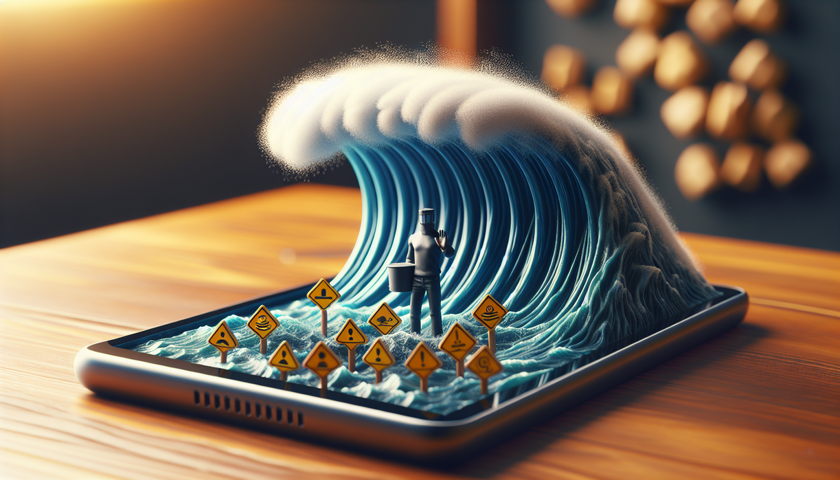 alt_text: "Tsunami konten negatif, Komdigi hadir sebagai penyaring dan penjaga ekosistem digital sehat."