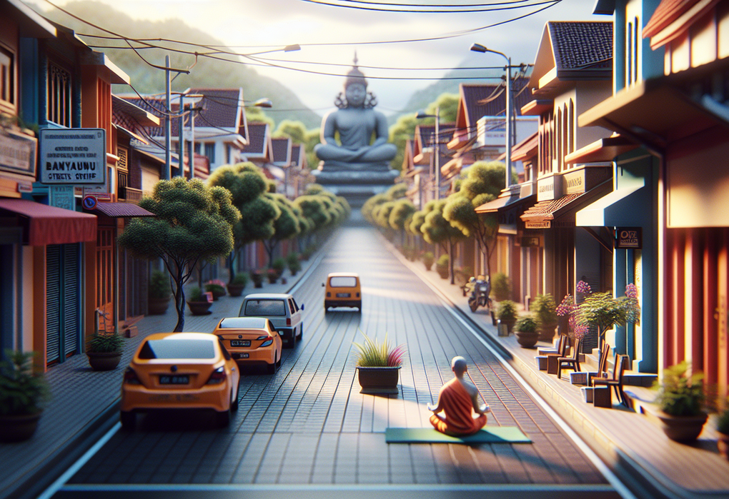 "alt_text": "Jalanan Banyumas lengang, ASN WFH Jumat, memberikan ruang dan ketenangan bagi kota."